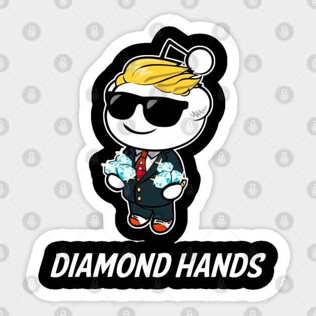 Reddit Wallstreetbets WSB Diamond Hands Day Trader Stock Market Options Sticker by Tesla